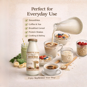 Soylicious Soya Milk – Chandan Flavour | 100% Plant-Based | Dairy-Free | High Protein Soy Drink - Image 3