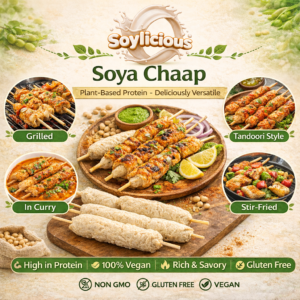 Soylicious Soya Chaap – High Protein Plant-Based Vegan Protein | Non-GMO | Ready to Cook | 250g - Image 3