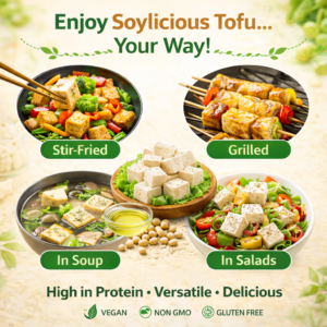 Soylicious Tofu – High Protein Plant-Based Tofu | 100% Vegan | Non-GMO Soy | Gluten Free | 200g - Image 3